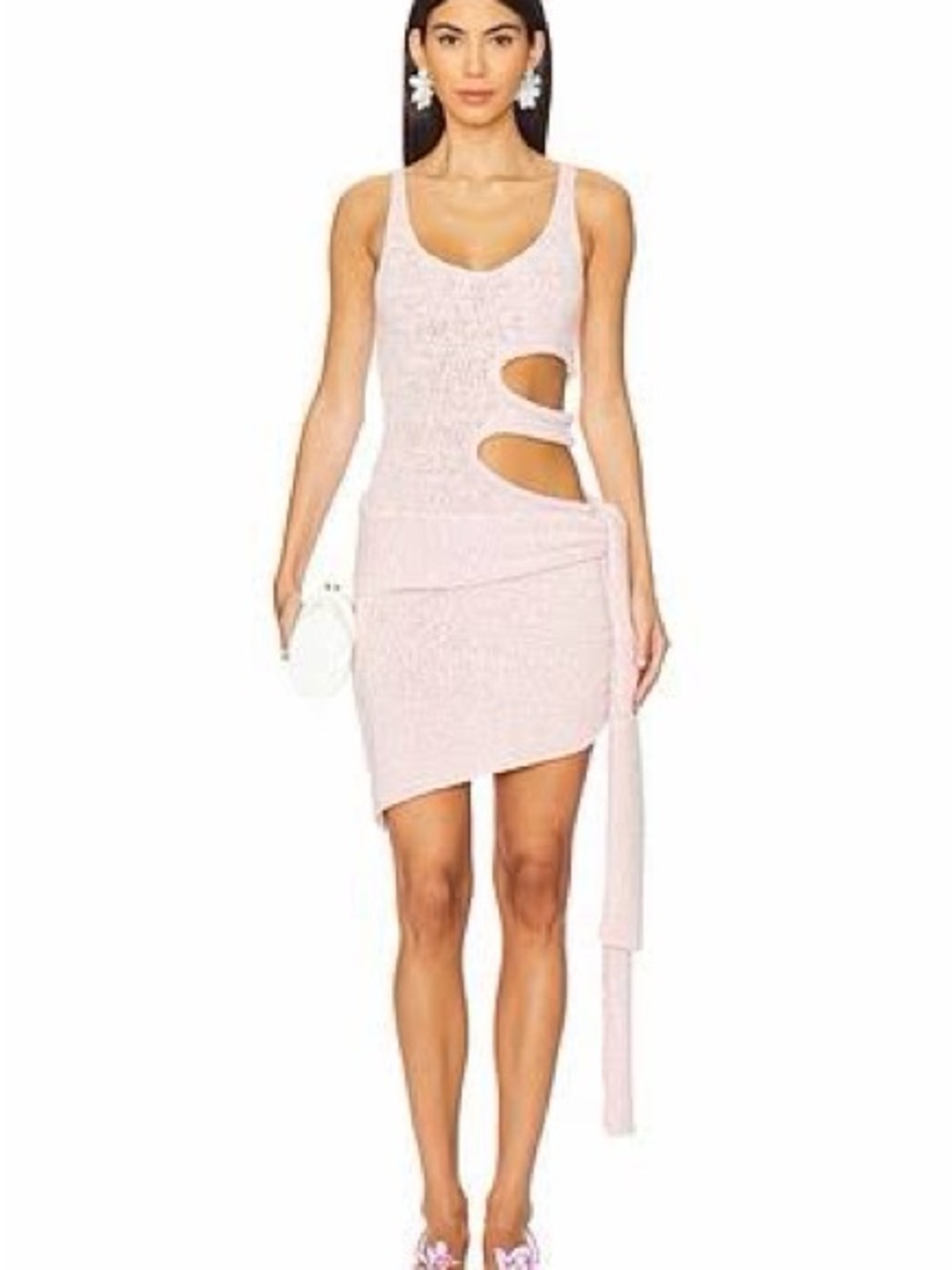 NWT Asta Resort Allegra Blush Pink Cutout Mini Dress NWT
